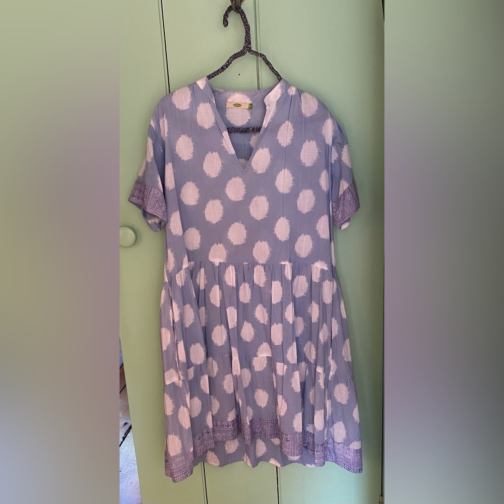 Dolma Blue Polka Dot Dress NWOT